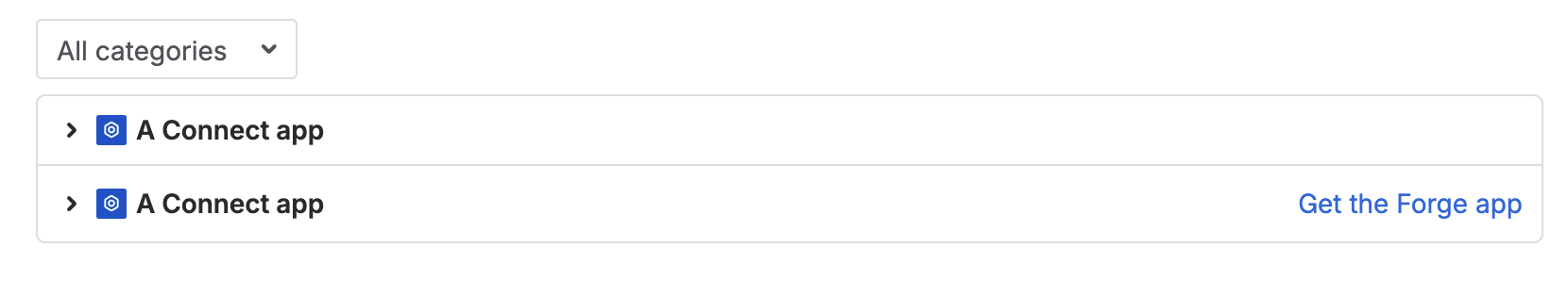 Forge app link button