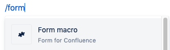 Inserting the form macro