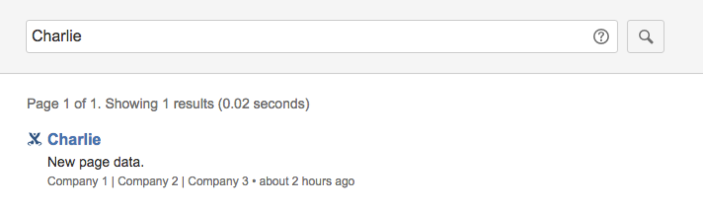 Quick search breadcrumbs