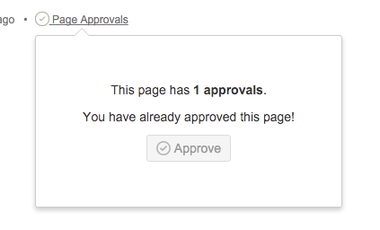 page approvals