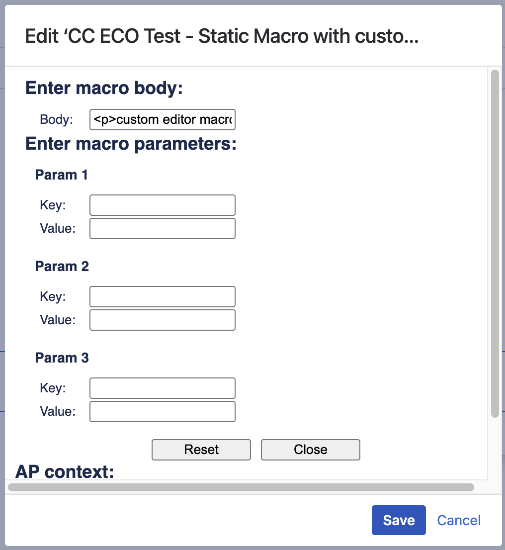 Custom macro config