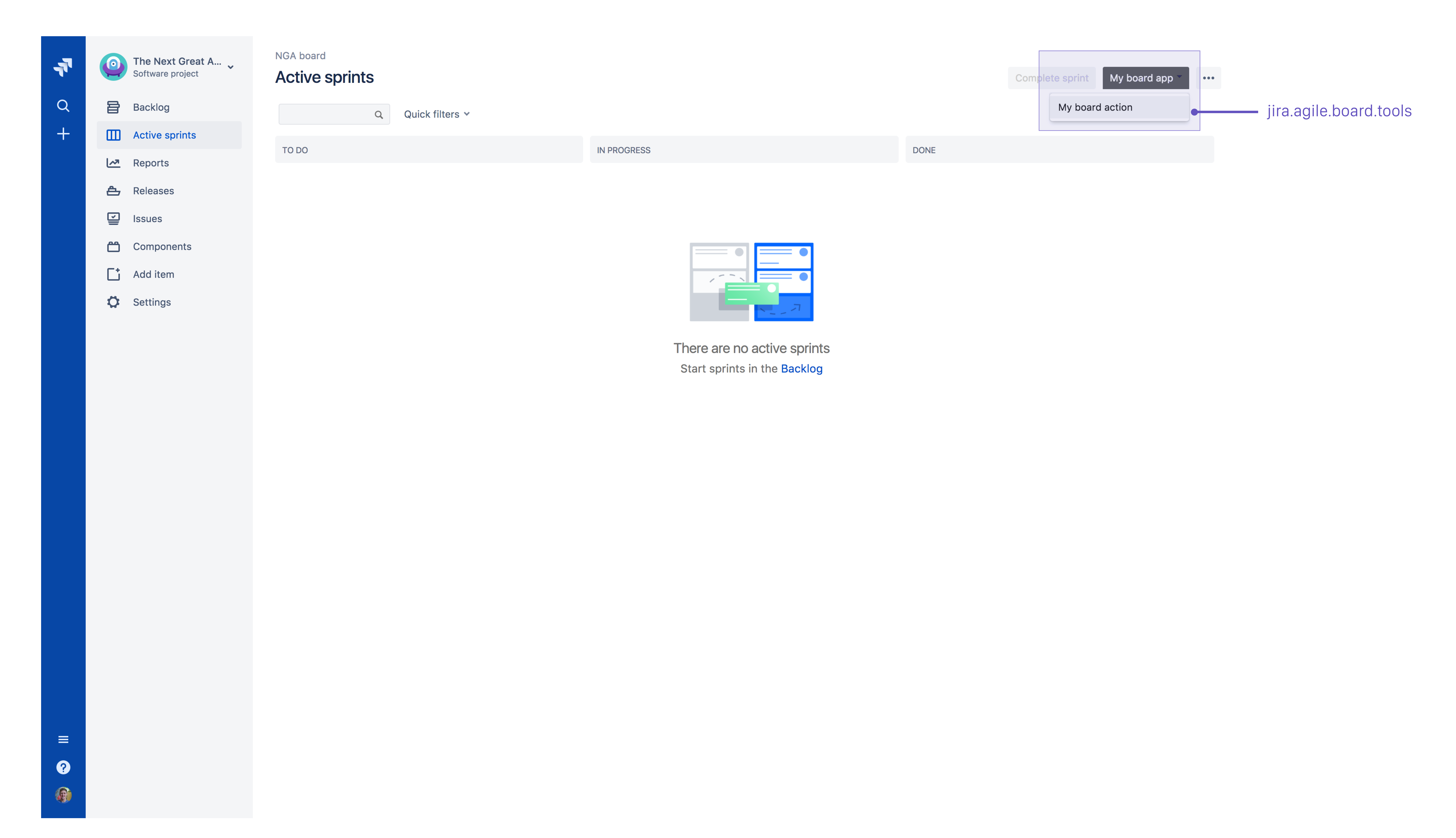Board dropdown location