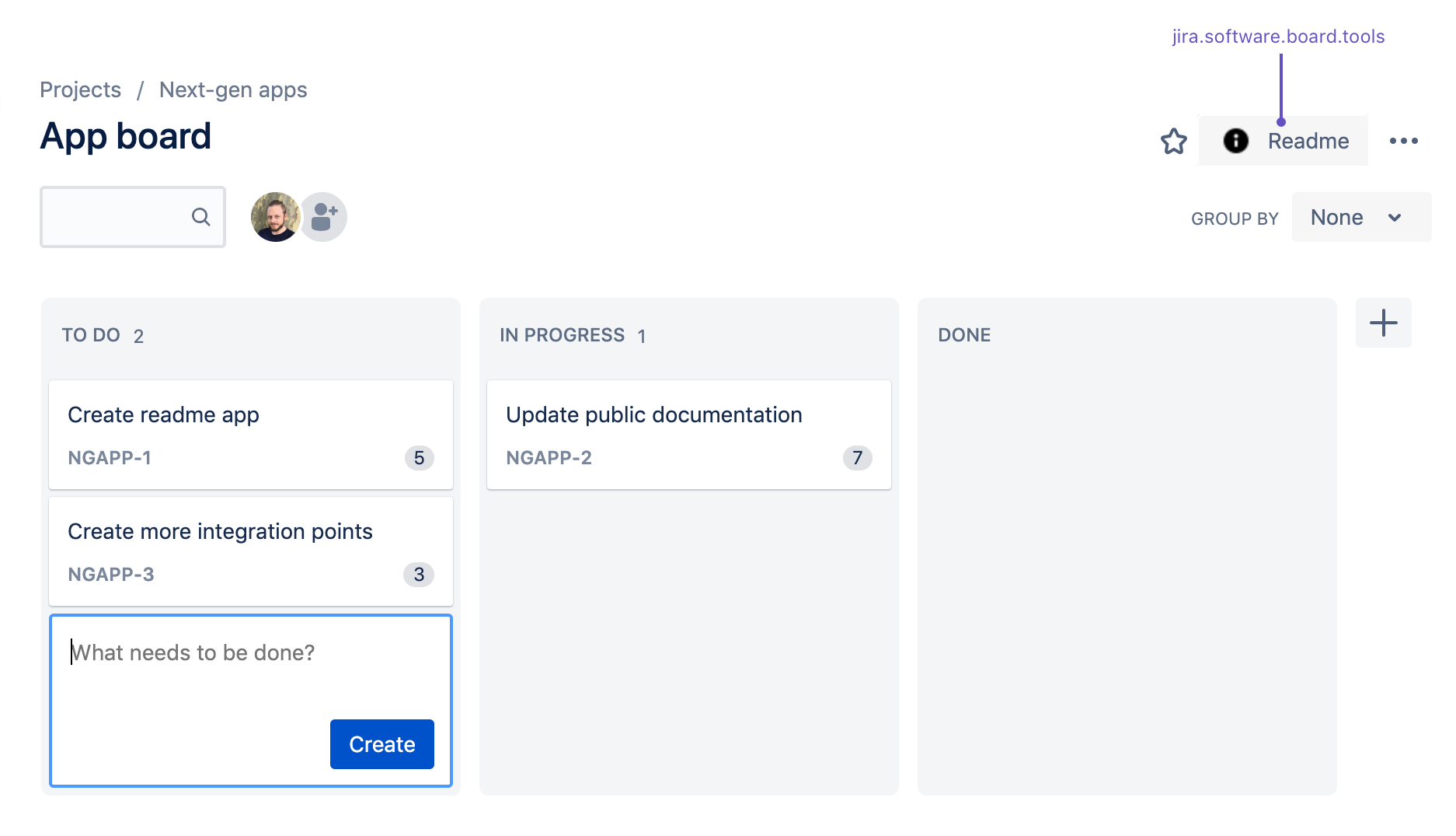 Board button location