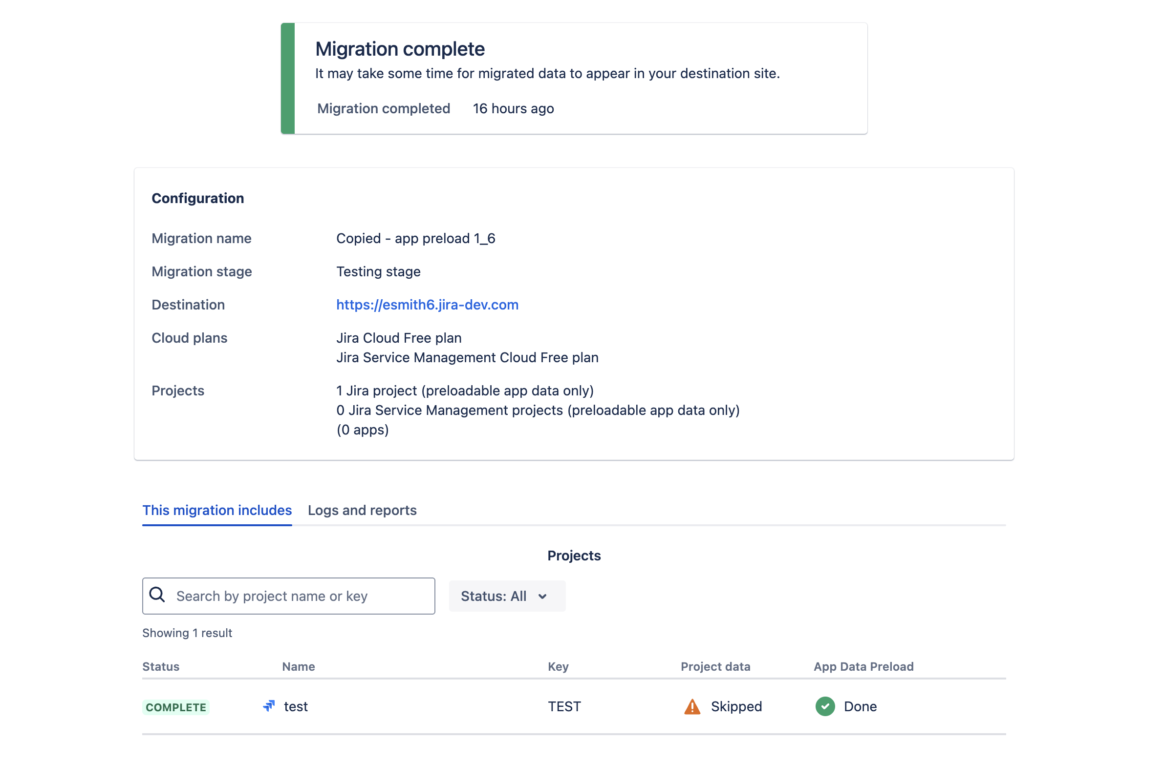 Preload migration example