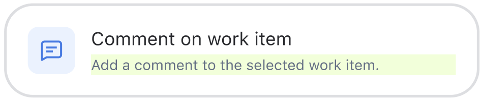 Example of well-written action description in rule body