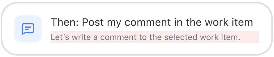 Example of poorly written action description with casual language