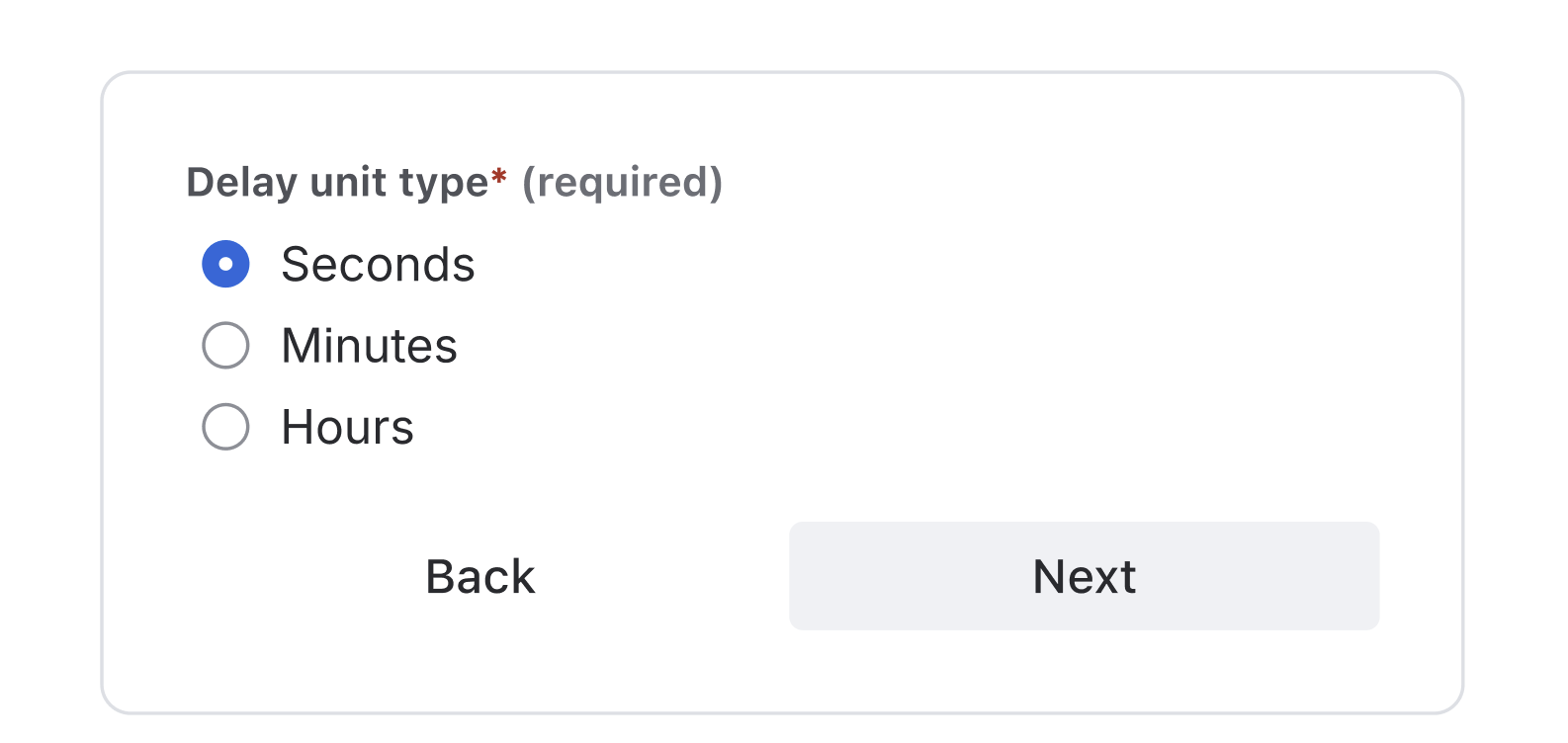 Example of radio buttons with 2-3 options