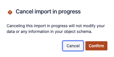 Stopping an Assets App Type Import.