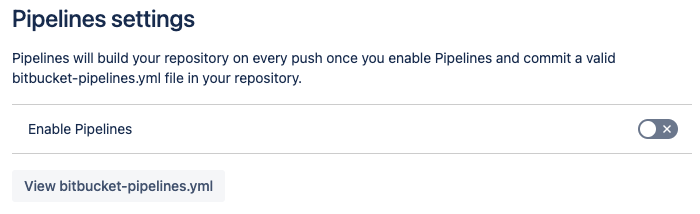 Enable Pipelines for your repository