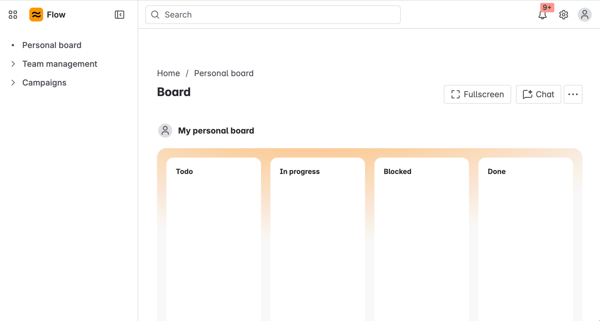 Sample app view with header, <Global.Sidebar>, and <Global.Main>