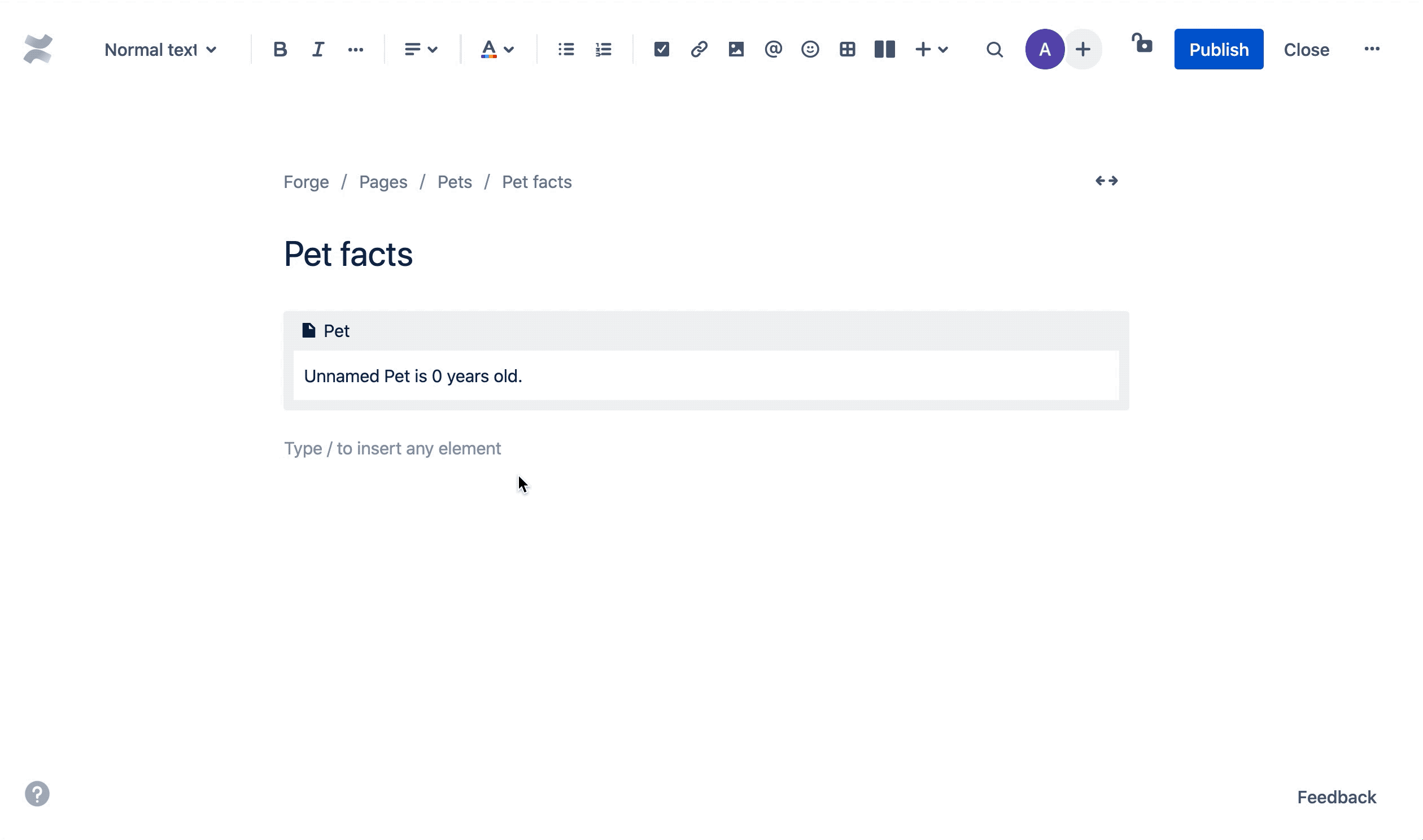 Example of configuring a Forge macro