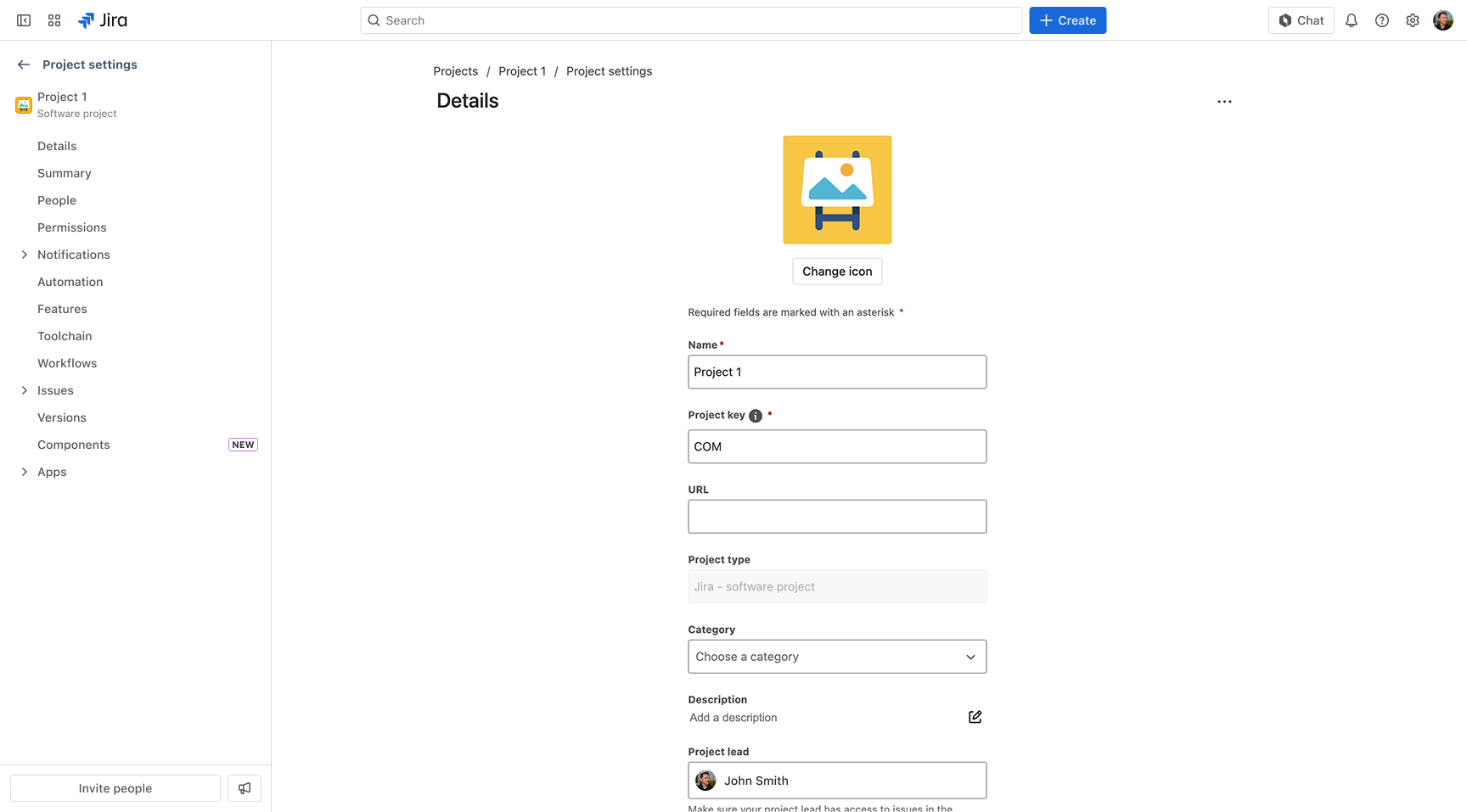 Project pages navigation