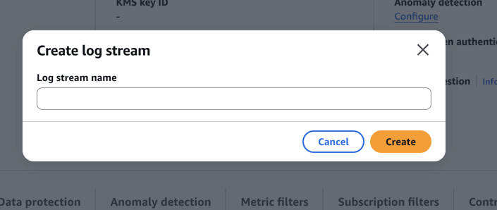 CloudWatch create log stream