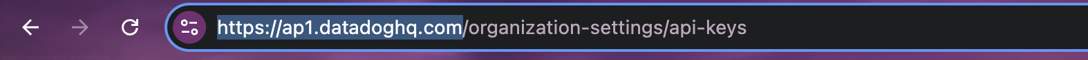 Datadog base URL in browser