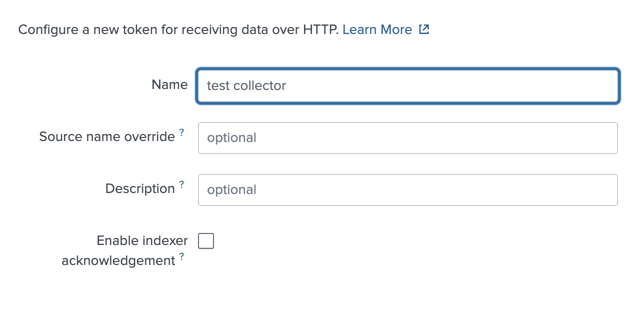 Splunk new token name and indexer acknowledgement