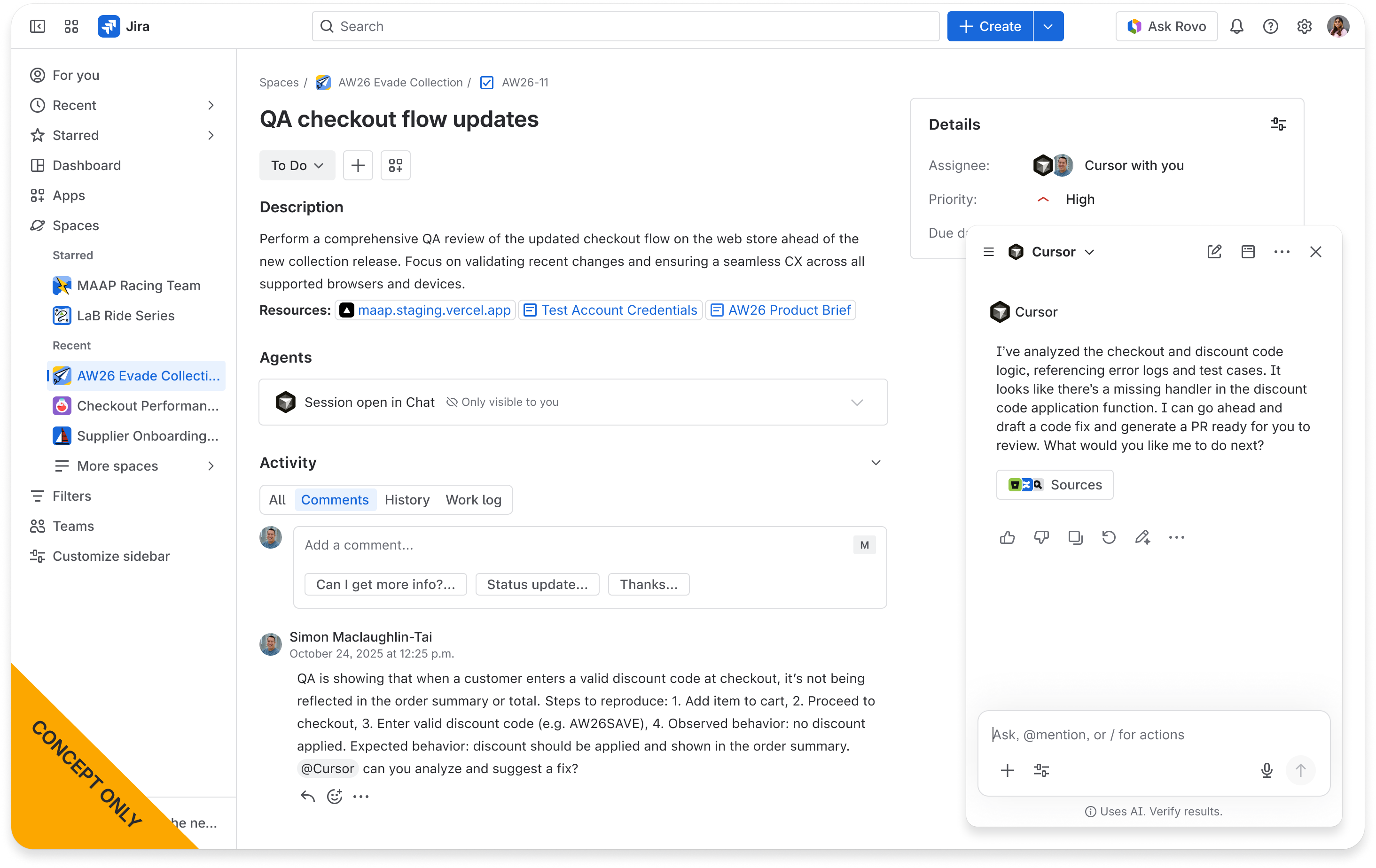 User selects "Respond in Chat" and provides further input to the Agent