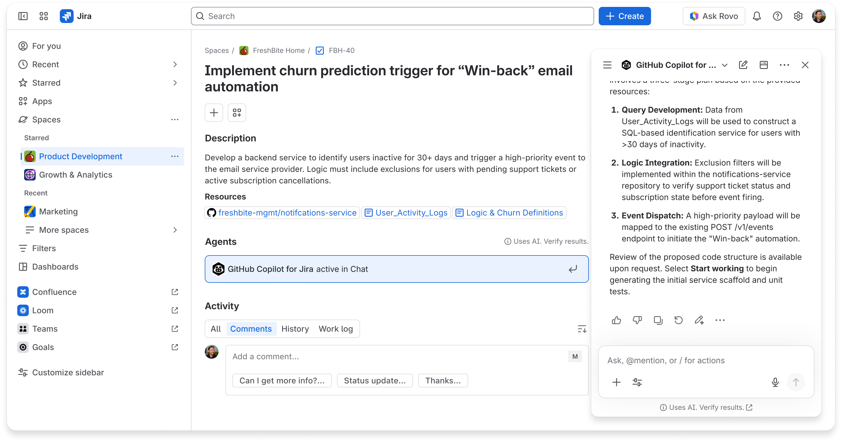 User selects "Refine in Chat" and provides further input to the Agent