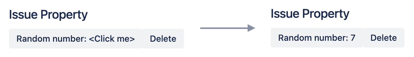 The app display on a Jira issue