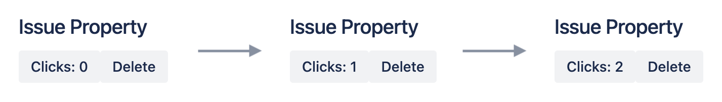 The app display on a Jira issue