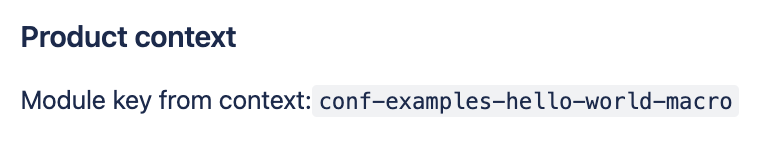 The app display on a Confluence page