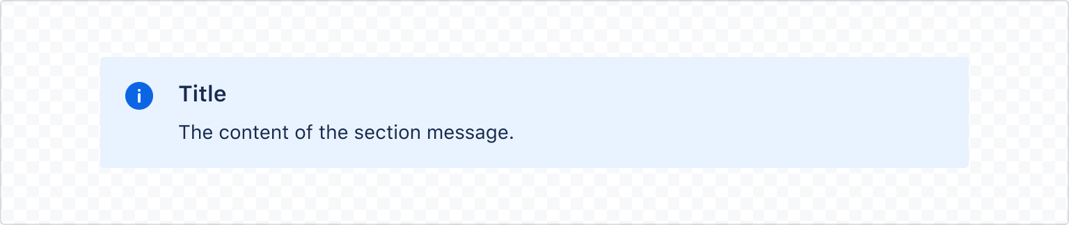 Example image of rendered section info message
