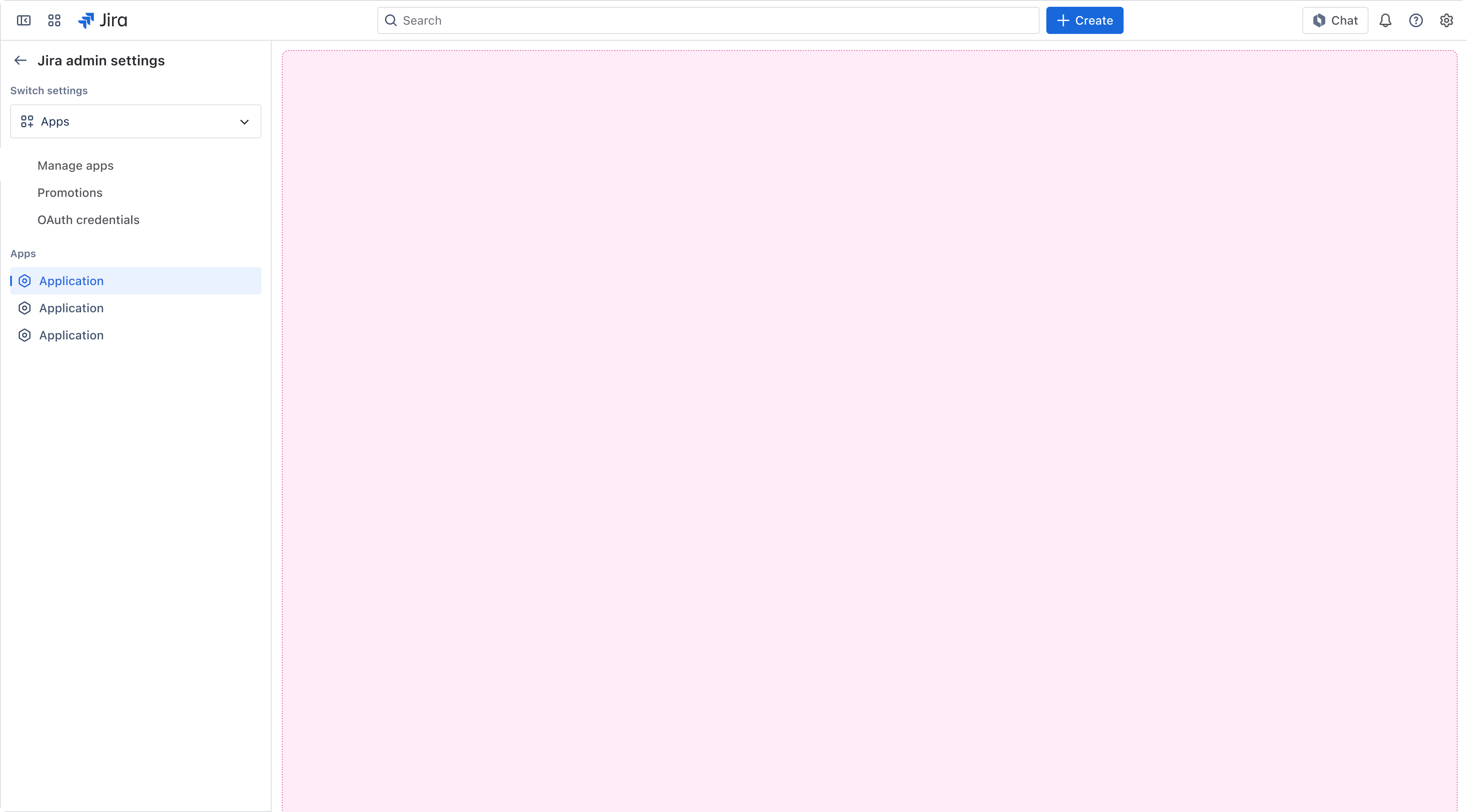 Example of an admin page