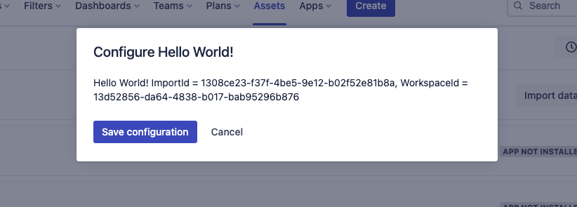 Example of an Assets Import Type