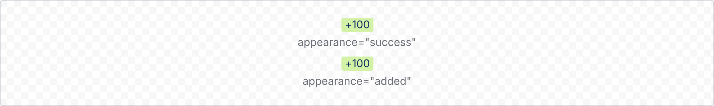 Example image of a rendered success badge