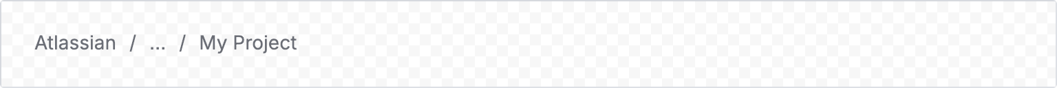Example image of rendered breadcrumbs with max items