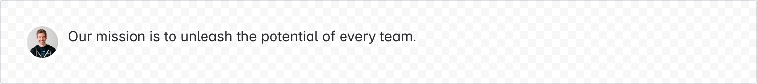 Example image of a comment with a user and text