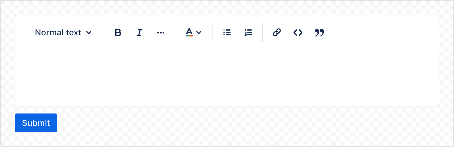 Example image of comment editor using onchange