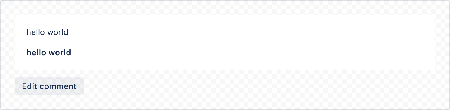 Example image of comment editor with adf renderer