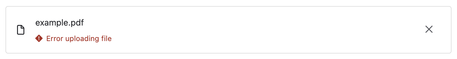 Example image of file card with error