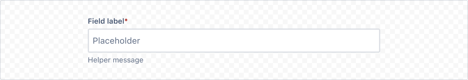 Example image of form label and helper message