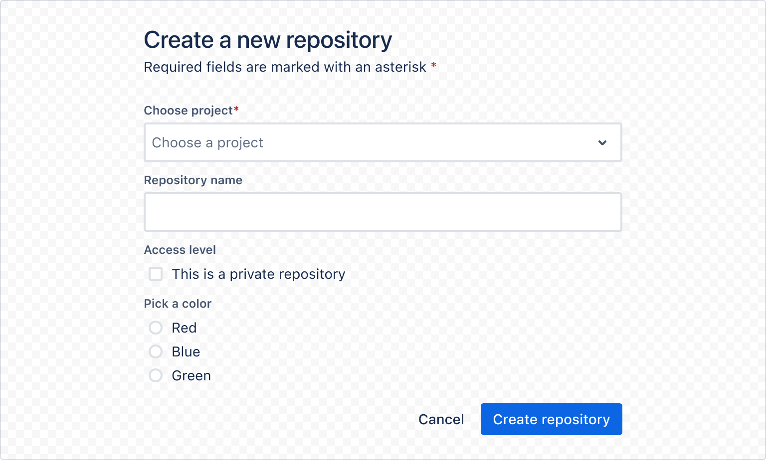 Example image of form layout components