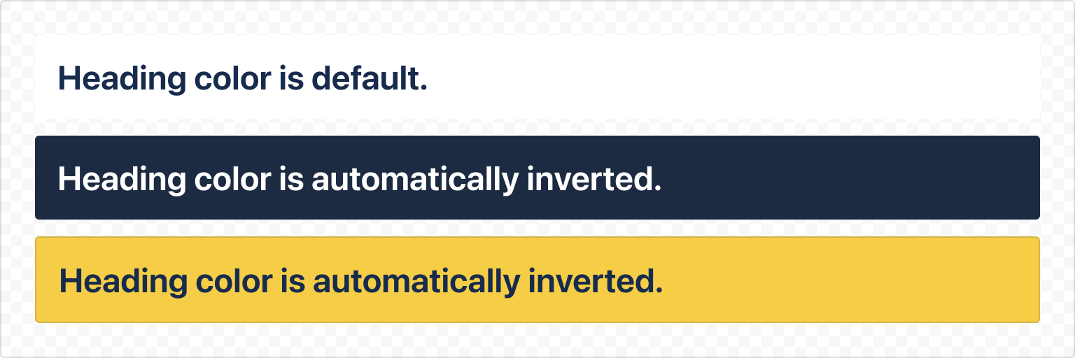 Example image of heading with inverse color