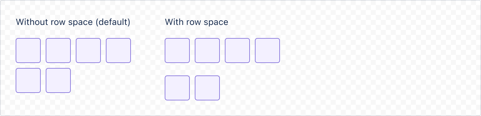 Example image of a rendered inline row space