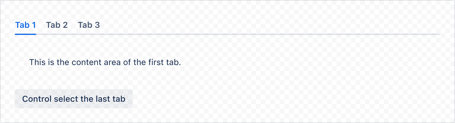Example image of controlled tabs