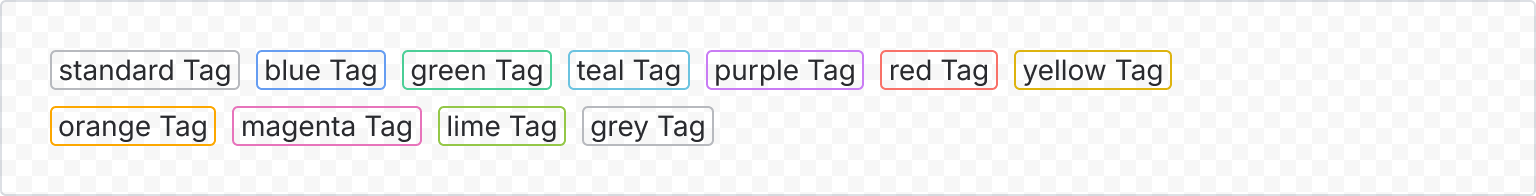 Example image of colored tags