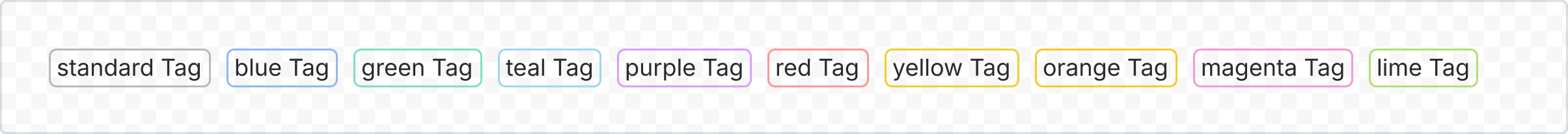 Example image of colored tags