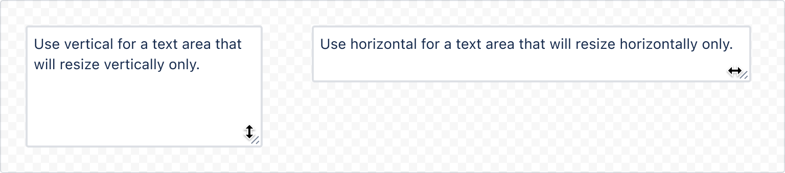 Example image of a vertical and horizontal resizeable text area