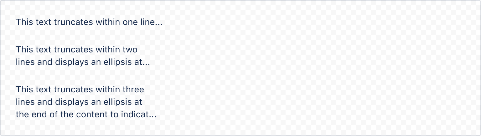 Example image of rendered text component demonstrating truncation