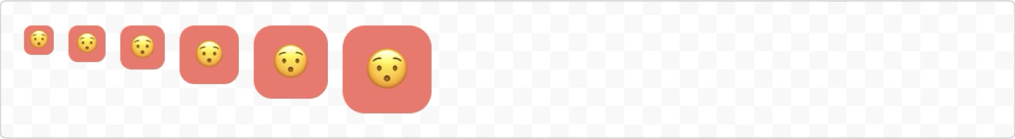 Examples of different tile sizes