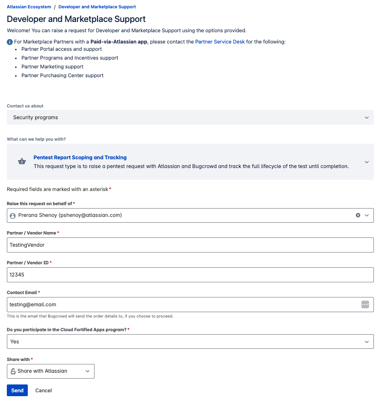 Step 1: Fill vendor details and contact information