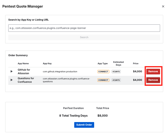 Step 5: Remove apps you do not want tested