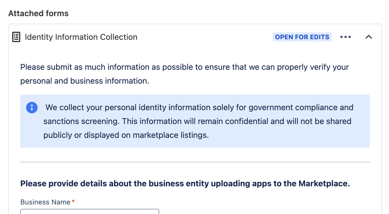 identity collection form