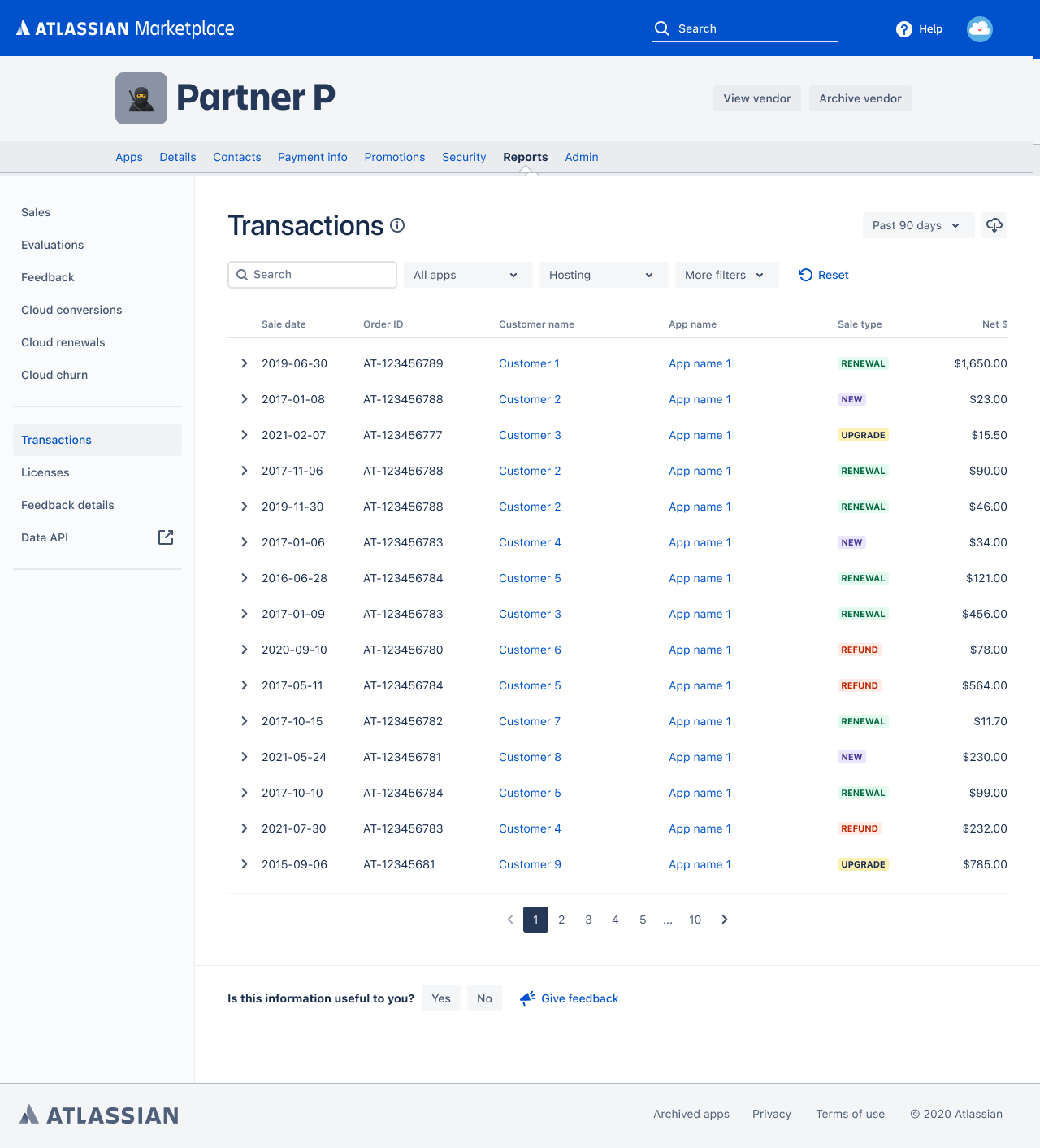 Transactions sample image