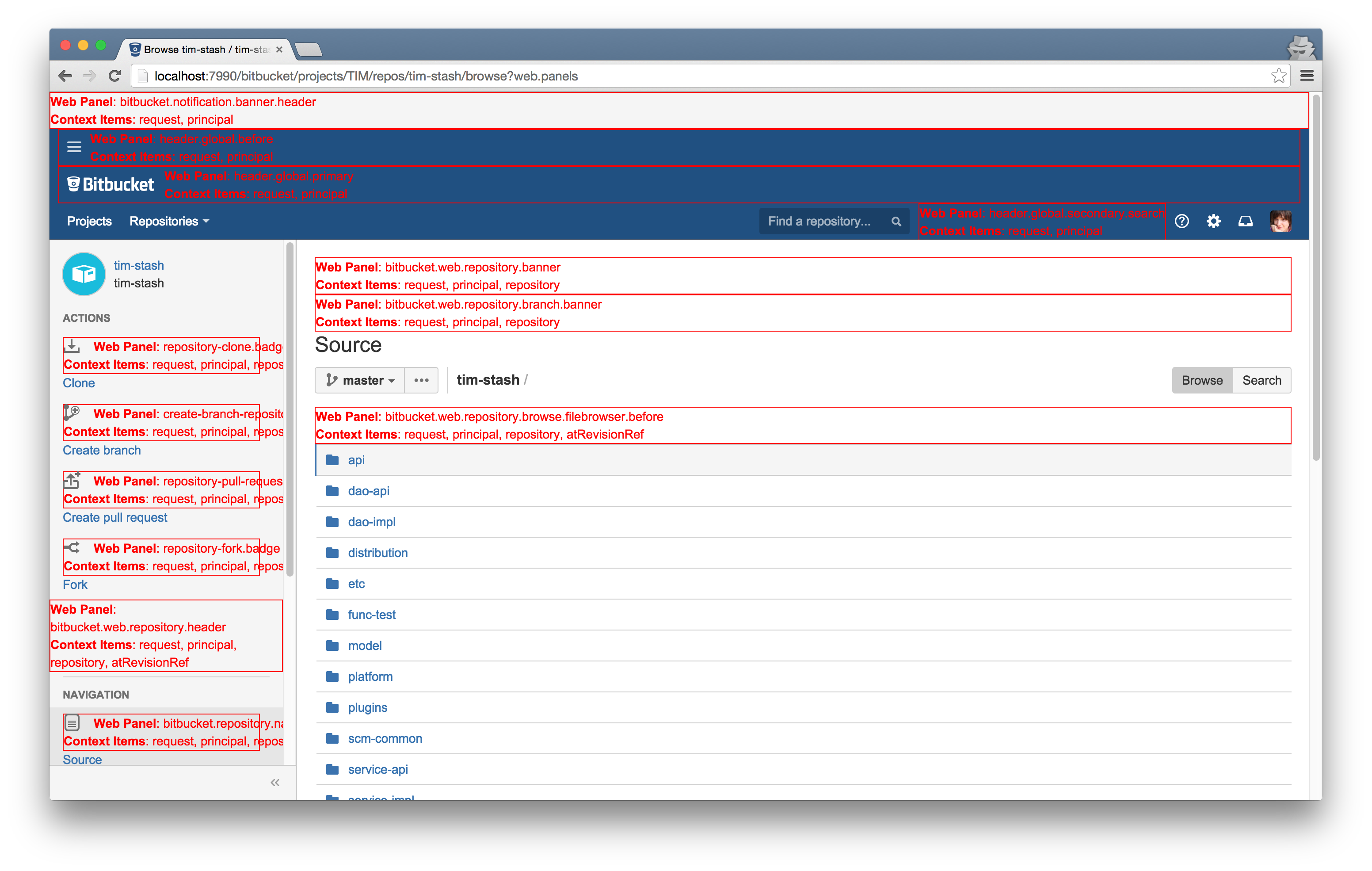 Bitbucket Web Panels