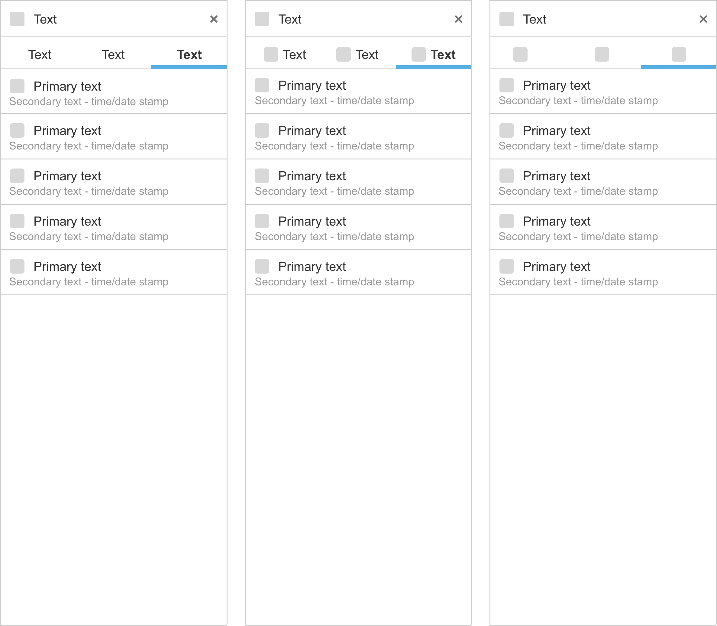 Sidebar style guide