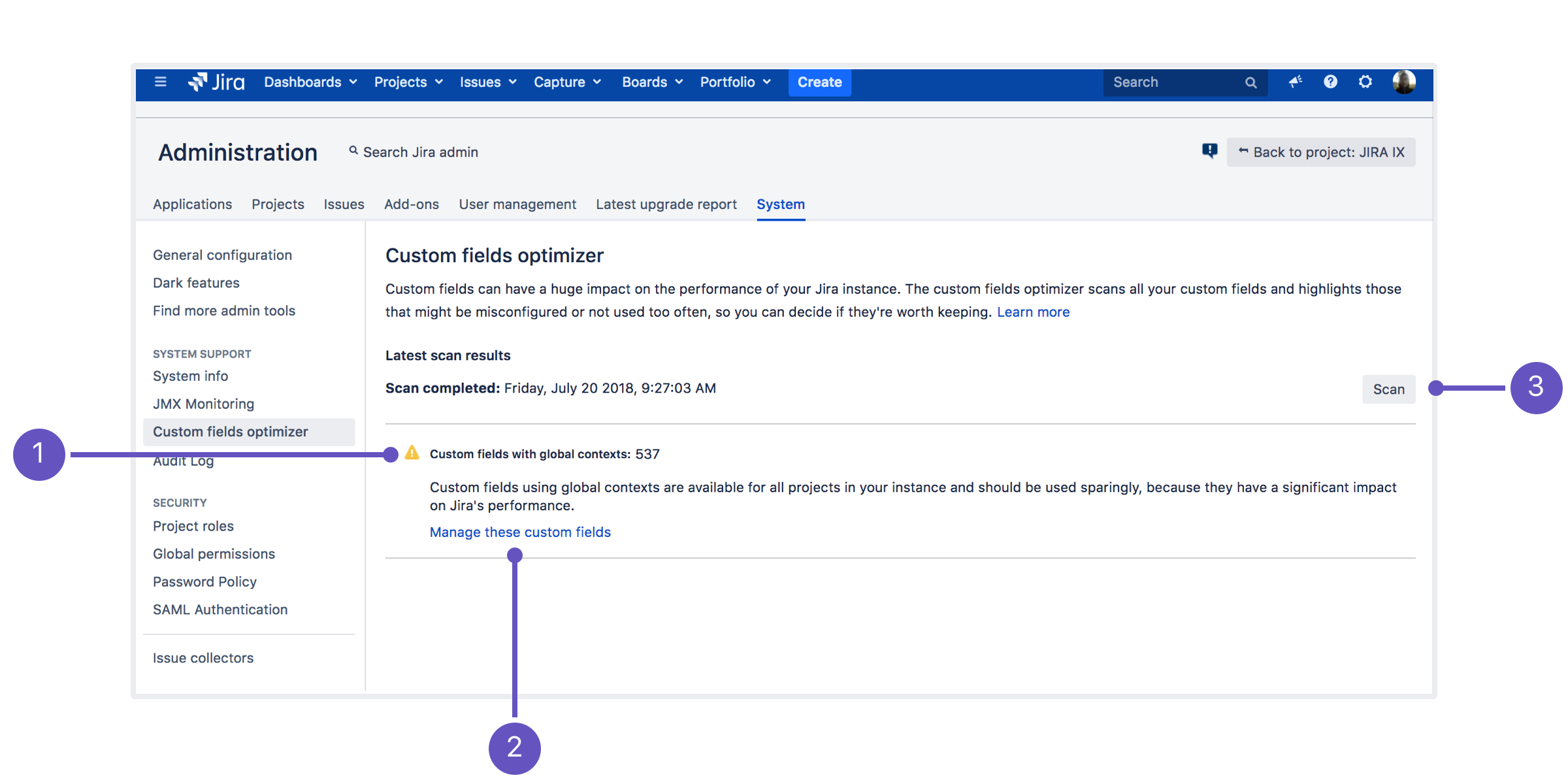 Custom fields optimizer